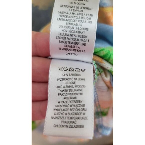 Cynthia Rowley Women's tee Size 2X 100% cotton Short Sleeve Greek Island Print - Picture 9 of 10